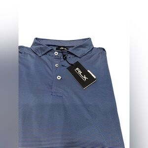 Ralph Lauren Men’s Polo Golf Blue Stripes XXL NWT